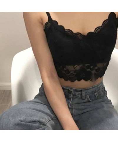 Fashion Women's Lace Strap Wrapped Chest Crop Top New Underwear Sexy Solid Corset - Black - C1195Y89OEO $26.04 Bustiers & Cor...