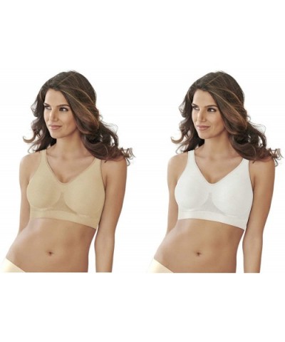 Comfort Revolution Seamless Bra - Targeted All Around Support 2 Pack - White-nude - C8183K3WLLW $75.08 Bras