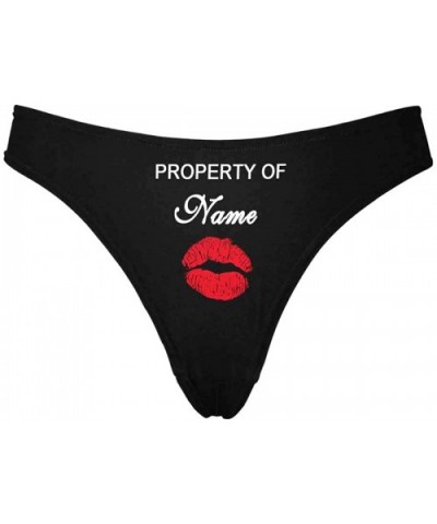 Custom Name G-Strings Property of Name Women's Funny Name Thong Underpants (XS-3XL) - CP18Y34QWTS $38.72 Panties