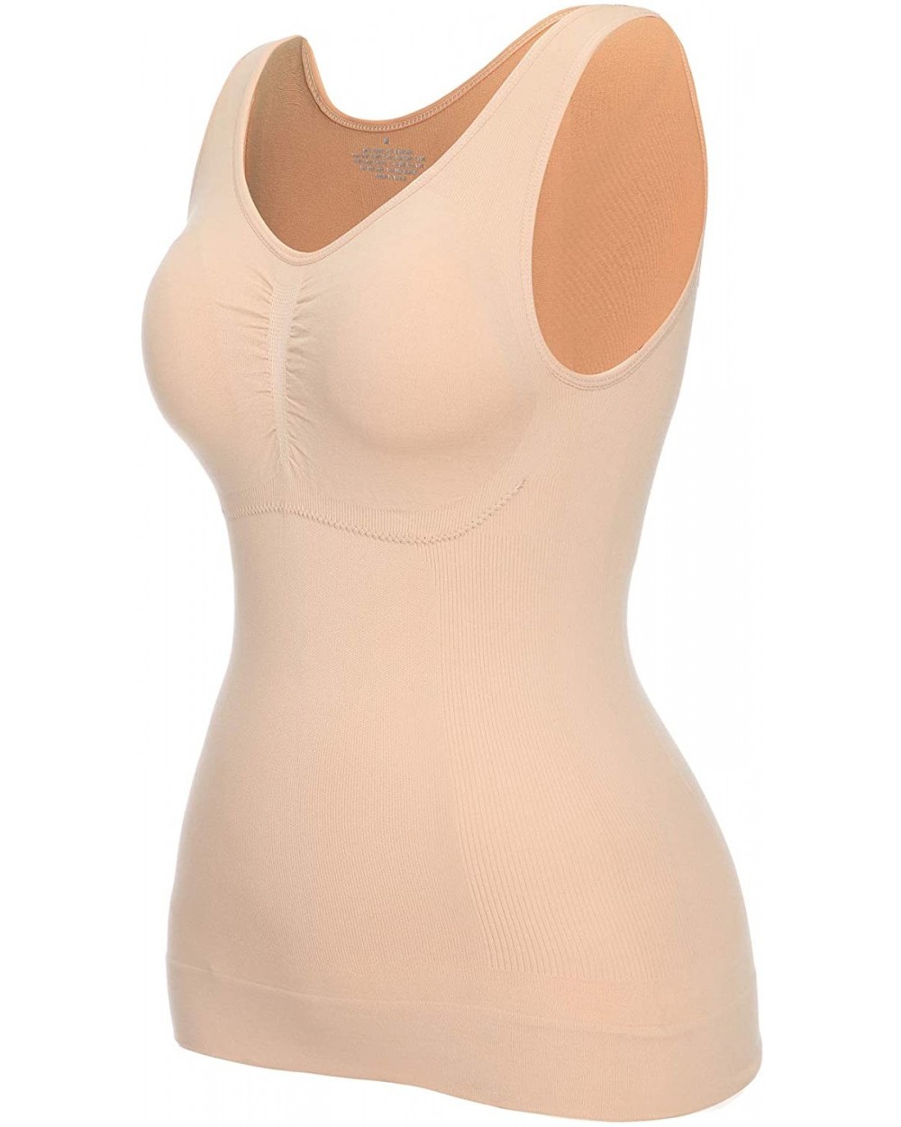 Shapewear Cami for Women Padded Tummy Control Tank Top Slimming Camisole Body Shaping Compression Vest Beige L - C518XDNINUC ...