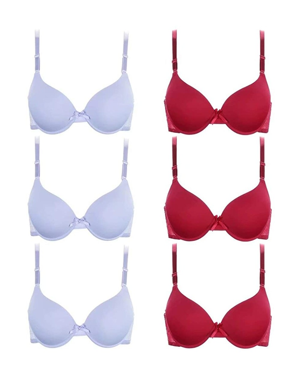 Women's Bras Full Cup Brassieres Underwire Bra(Packs of 6) - 76024 - CG18X640AZC $36.36 Bras