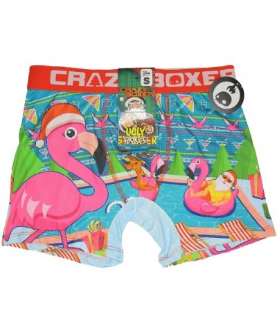 Ugly Boxer Santa Claus Pink Flamingos Men New Ultra Comfortable - CS18MDONAY6 $36.91 Boxers