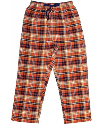 Sleepwear Womens Flannel Pajama Pants- Long 100% Cotton Pj Bottoms - Rusty Brown Plaid - C018K0LC3I9 $26.16 Bottoms