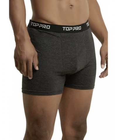 Men's Pack of Top Pro Waistband Stretch Boxer Briefs - Trunks - 6-pack - Heather Charcoal - CB18DHC5YUW $35.31 Boxer Briefs