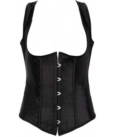 Sexy Corset Womens Steel Boned Underbust with Straps Top Waistcoat Plus Size Lingerie - CX18IOX3L32 $40.83 Bustiers & Corsets