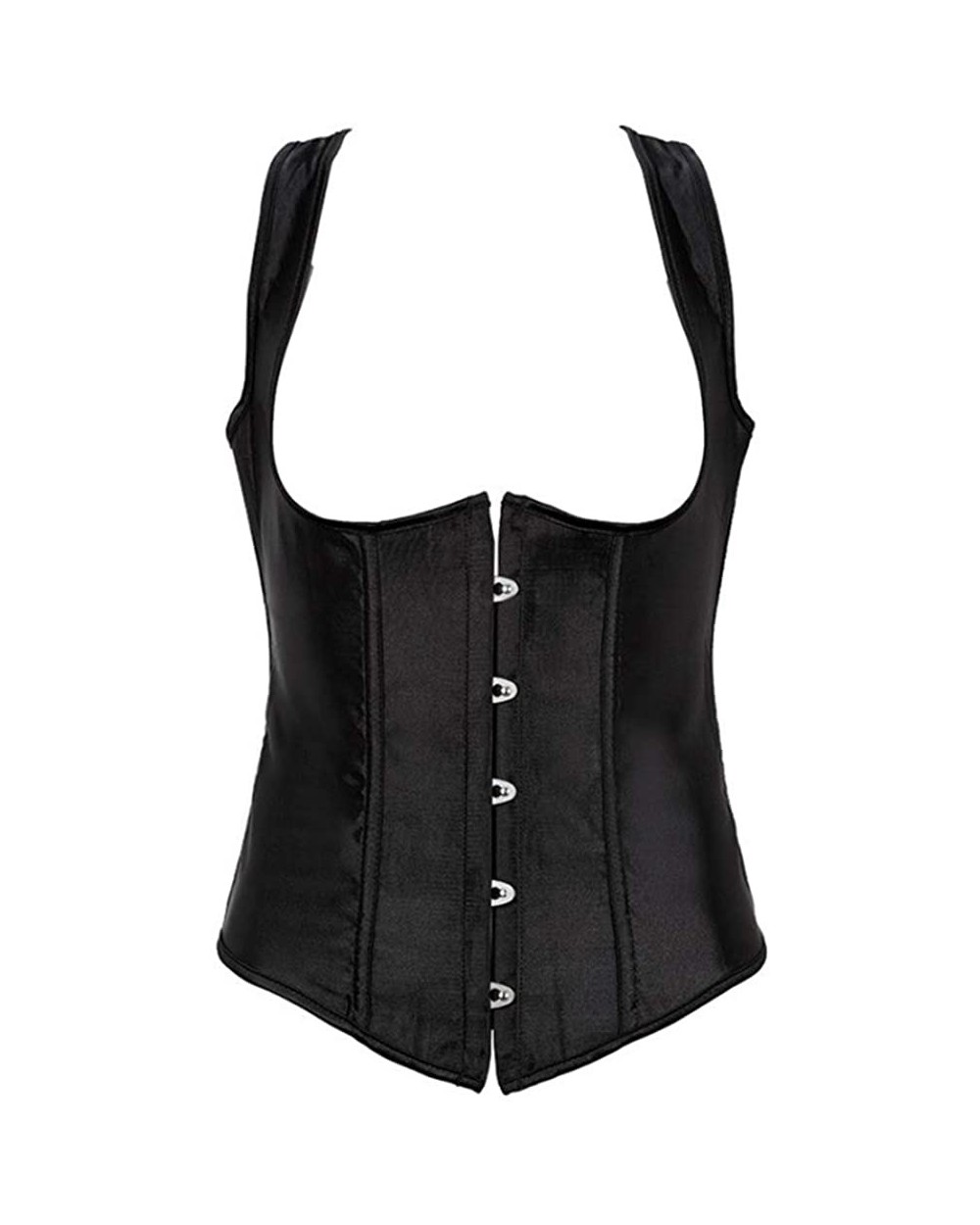 Sexy Corset Womens Steel Boned Underbust with Straps Top Waistcoat Plus Size Lingerie - CX18IOX3L32 $40.83 Bustiers & Corsets