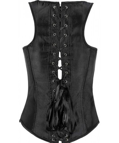 Sexy Corset Womens Steel Boned Underbust with Straps Top Waistcoat Plus Size Lingerie - CX18IOX3L32 $40.83 Bustiers & Corsets