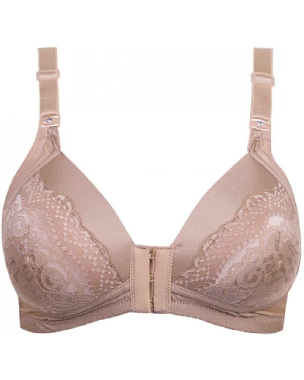 Womens Sexy Front Closure Push up No-Underwire Bralette Comfort Bra - 1 - CT18GLDUZSH $26.96 Bras