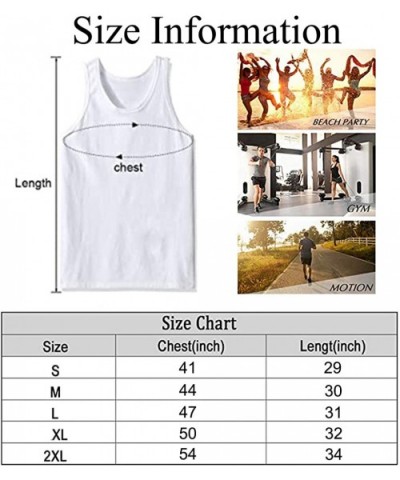 Men's Soft Tank Tops Novelty 3D Printed Gym Workout Athletic Undershirt - Yin Yang Black and White Sleepy Cat - CV19DE9ZZ22 $...