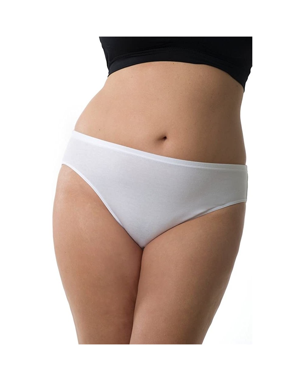 Pretty Plus Size Hi-Cut Brief for Women 142779x - White - CM12B037PPZ $12.84 Panties