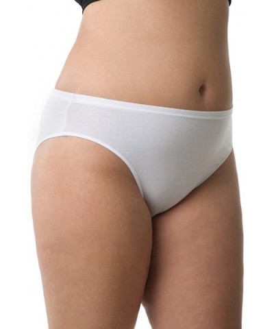 Pretty Plus Size Hi-Cut Brief for Women 142779x - White - CM12B037PPZ $12.84 Panties