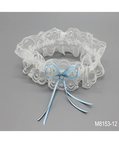 Bridal Garter Wedding satin garters with lace ruffle - Style 6 - CO182KMCRMS $14.81 Garters & Garter Belts