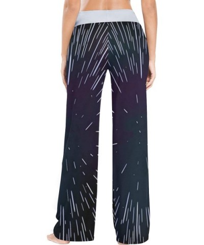 Speed Light Star Galaxy Black Women's Pajama Pants Comfy Drawstring Lounge Pants Sleepwear - CV19CYY5G6R $52.77 Bottoms