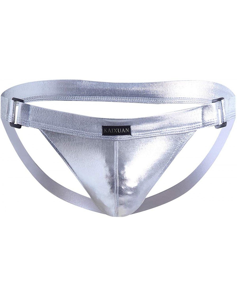 Mens Metal T-Back Low Rise G-String Briefs Bulge Pouch Thongs Underwear - Silver - CI18A4CIOT9 $25.26 G-Strings & Thongs