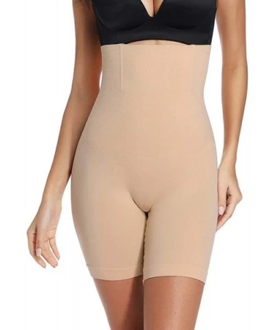 Thigh Slimmer Butt Lifter Shapewear Tummy Control for Women High Waist Body Shaper Shorts - Beige - C118RKY9ZU6 $19.75 Shapewear