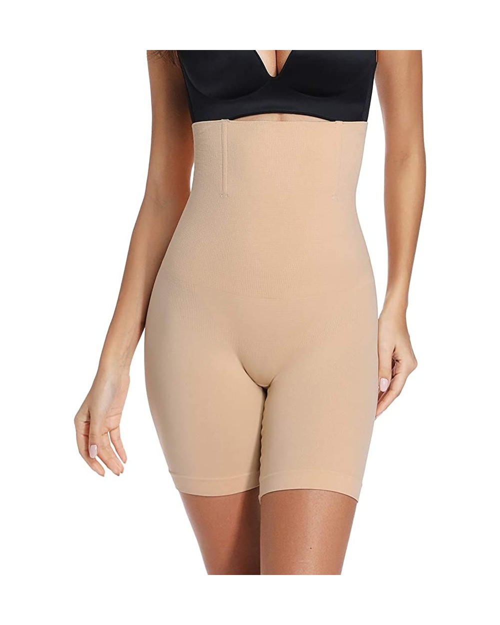 Thigh Slimmer Butt Lifter Shapewear Tummy Control for Women High Waist Body Shaper Shorts - Beige - C118RKY9ZU6 $19.75 Shapewear