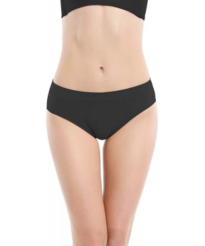 Womens Bikini Panties Seamless Underwear- Soft Stretch Cheekini Hipster Briefs 6 Pack - Assorted - CU18L6OLMW2 $28.46 Panties