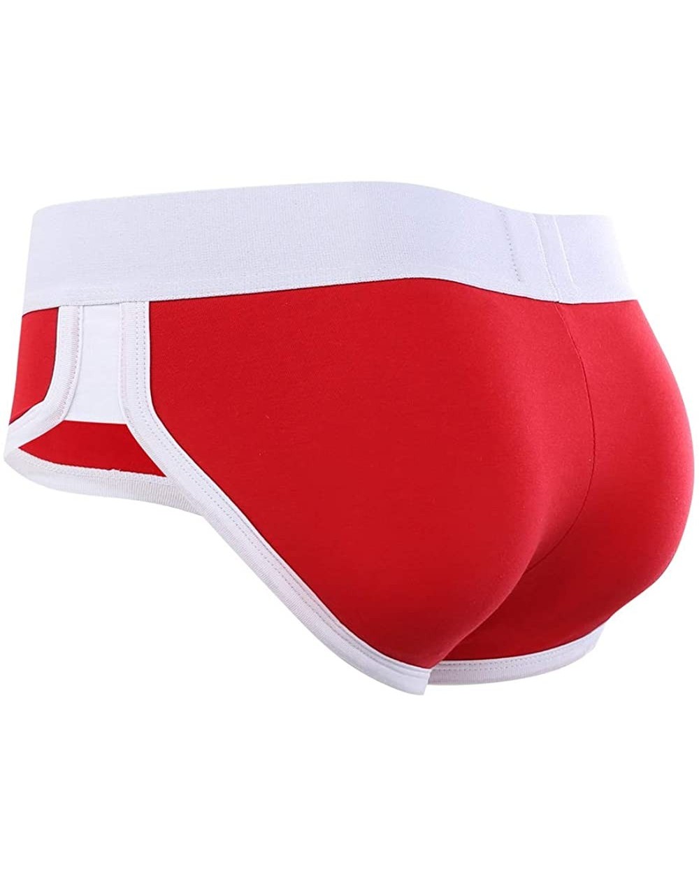 Mens Padded Briefs Removable Pad of Butt Lifter and Enlarge Package Pouch - Red - CO18DXSTR5U $23.12 Briefs