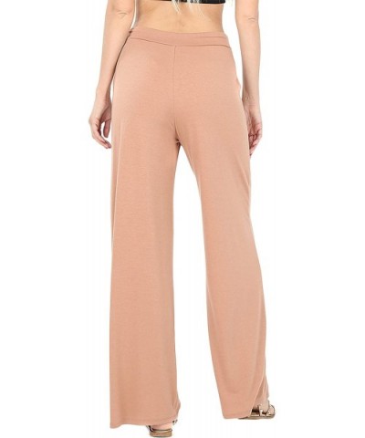 Womens & Plus Comfy Stretch Solid Drawstring Wide Leg Lounge Pants - H Grey - C41959XZ00Z $29.95 Bottoms