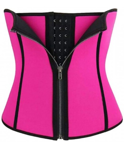 Women's Underbust Sport Girdle Waist Trainer Corsets Hourglass Body Shaper Zipper Hook Double Control Shapewear Cincher - Red...