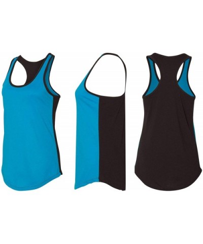 Ladies This Chef Whisk Taker Racerback - Turquoise/Black - CE18U035HYW $21.41 Tops