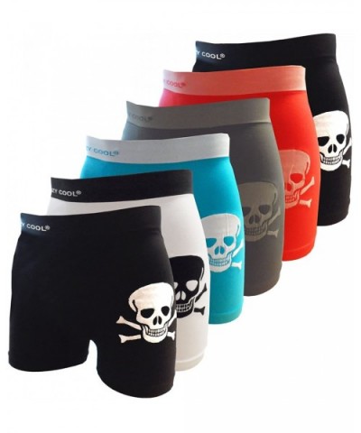 Stretches Seamless Mens Boxer Briefs Underwear 6-Pack Set - Skull-6pack - C018K5Q7TKD $37.21 Boxer Briefs