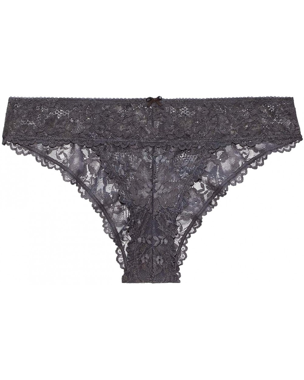 Women's Floral Lace Cheeky - Blackened Grey Pearl - C018UZXHM6Z $28.99 Panties