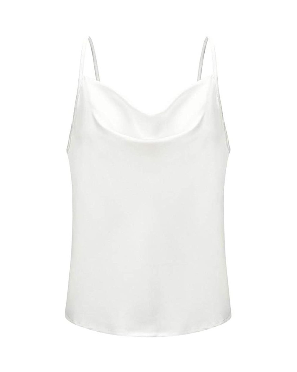 2020 Women's Tanks Camis V Neck Tank Tops Casual Loose Sleeveless Blouse Shirts - White - C2195R6IM2Z $13.39 Bras