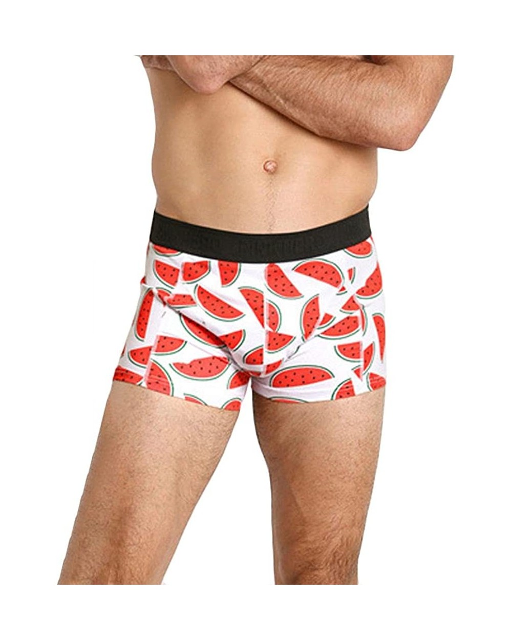 Soft Sexy Boxers by Pink Heroes Underpants Printing Briefs Shorts Underwear-Couple Models - Men-Red - CZ18GRGR6SC $13.11 Panties