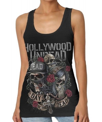 Hollywood Undead Womens Super Soft Camisole Stretch Casual Premium Tank Tops Black - C3197QZ58S3 $33.60 Camisoles & Tanks