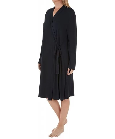 Women's Before Bed Collection 38" Sleepshirt - Soft- Short Wrap Bathrobe - New Black - C518G45QKL0 $63.30 Nightgowns & Sleeps...