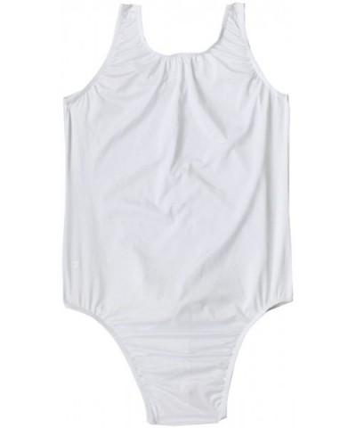 Men's One Piece Shirt Leotard Sheath Closed Bodysuit Leotard Top Underwear - White - CU18CQRUX7G $56.14 Undershirts