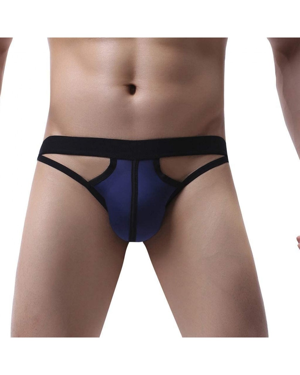 Mens Underwear QUNANEN Open Back Mens Underpants Low Rise Briefs G-String Thong Underwear Breathable Panties - Dark Blue - CI...