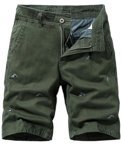 Mens's Outdoor Cargo Shorts- Casual Relaxed Loose Fit Multi-Pockets Baggy Overalls Pants - Army Green - CC196SLXL3G $33.68 G-...