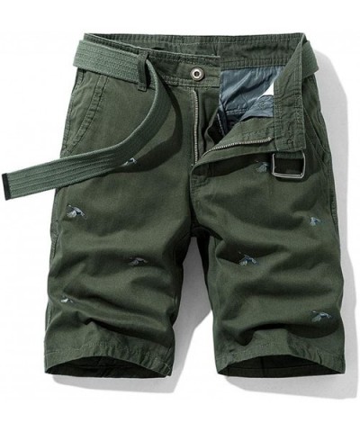 Mens's Outdoor Cargo Shorts- Casual Relaxed Loose Fit Multi-Pockets Baggy Overalls Pants - Army Green - CC196SLXL3G $33.68 G-...