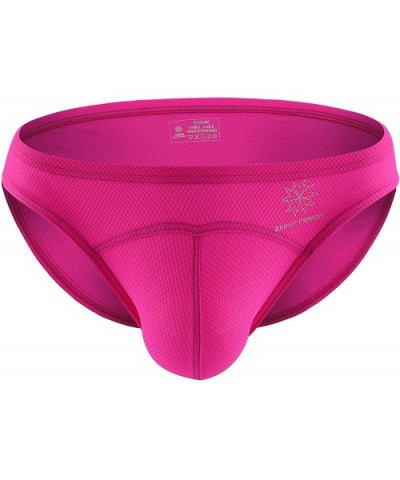 Men's Low Waist Briefs Sexy Bikini Underwear - Rose - C618U4WGMOX $14.73 Bikinis