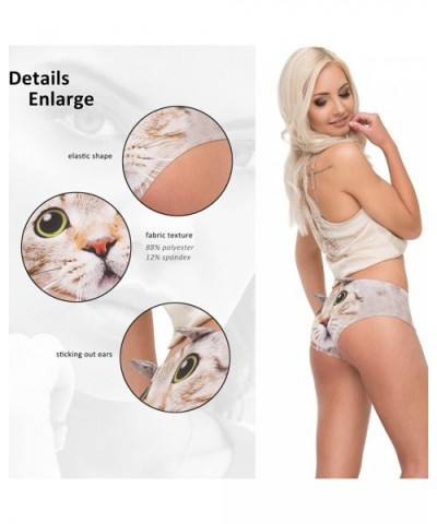 Womens Underwear Funny Panties for Women- Gift Ideas for Her- Valentines Gifts - 01cute Kitty - C6188L3LL24 $12.05 Panties