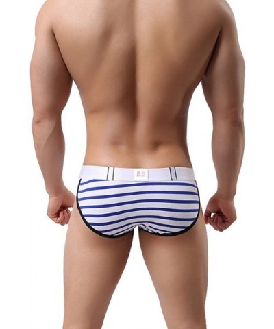 Mens Underwear Y Front Printed Pattern Cotton Briefs Bikini Shorts - White - C0185W879LW $12.99 Briefs