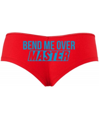 Bend Me Over Master Face Down Ass Up Slutty Red Boyshort - Sly Blue - C019653AK3S $22.80 Panties