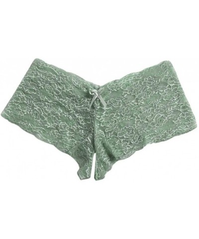 Plus Size Open Peek-a-Boo Comfort Sheer Lace Hipster Boyshorts Lingerie Panties 1PC/2PC/6PC - Green * 1 - CG18WDH533U $13.75 ...
