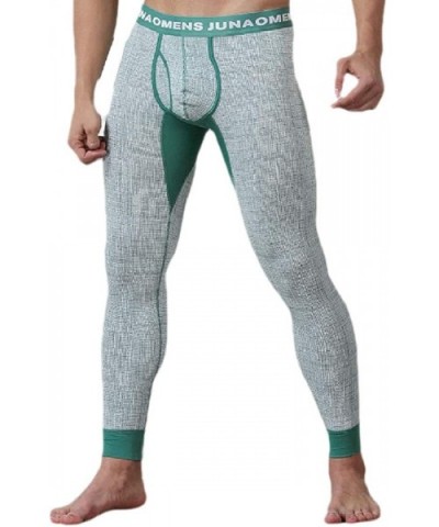 Men Stretchy Base Layer Warm Pants Thermal Bottoms Long-Johns - 2 - CN193Z65H28 $38.87 Thermal Underwear