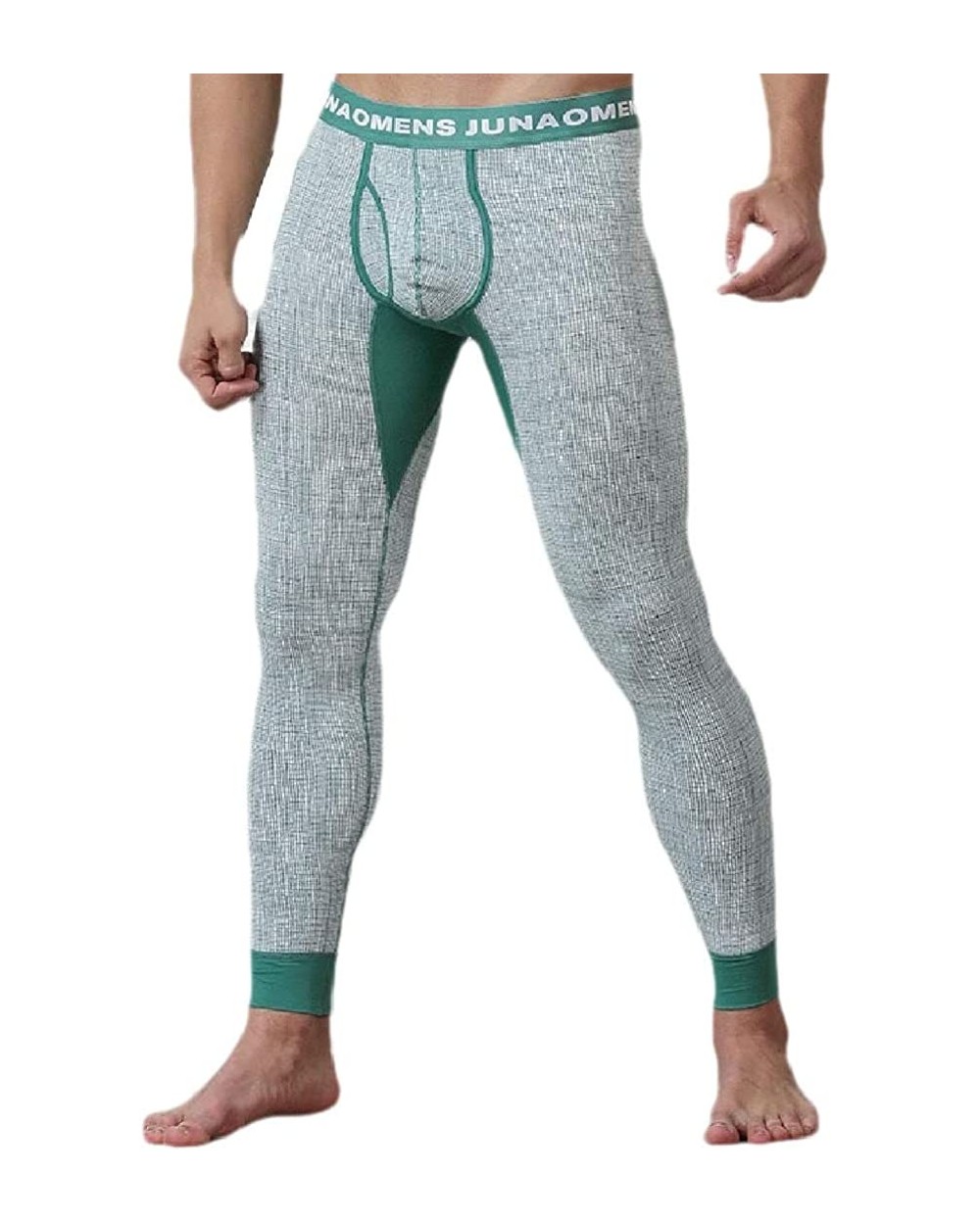 Men Stretchy Base Layer Warm Pants Thermal Bottoms Long-Johns - 2 - CN193Z65H28 $38.87 Thermal Underwear