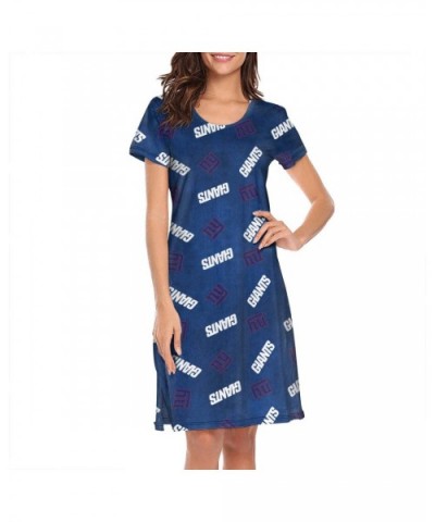 Sleep Shirts for Women Girls- Sleepwear Nightgowns Sleep Tee Print Sleep Dress - CC19DEKD7RT $45.40 Nightgowns & Sleepshirts
