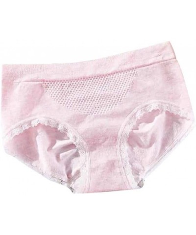 Womens Lace Underwear Cheeky Sexy Panties Seamless Lingerie Bikini - Pink - C8199SECYUR $12.33 Panties