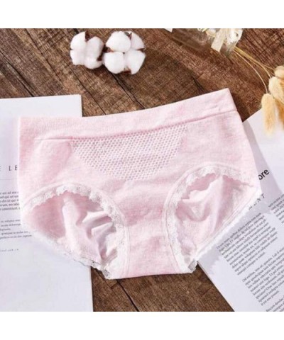 Womens Lace Underwear Cheeky Sexy Panties Seamless Lingerie Bikini - Pink - C8199SECYUR $12.33 Panties