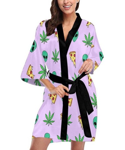 Custom USA Flag Colored Stars Women Kimono Robes Beach Cover Up for Parties Wedding (XS-2XL) - Multi 2 - CC194S4WXO5 $78.65 R...