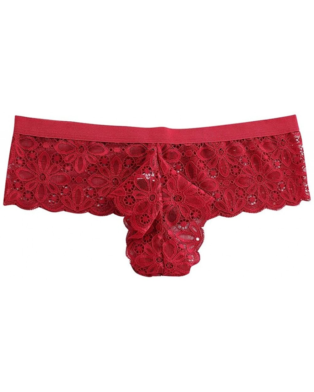 Womens Sexy Lace Underwear Bikini Low Waist Panties Lingerie Multicolor - Red - CI196RHSTQM $12.49 Bustiers & Corsets