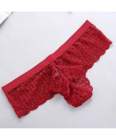 Womens Sexy Lace Underwear Bikini Low Waist Panties Lingerie Multicolor - Red - CI196RHSTQM $12.49 Bustiers & Corsets