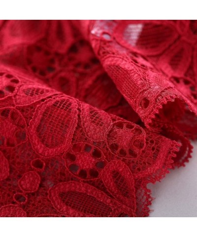 Womens Sexy Lace Underwear Bikini Low Waist Panties Lingerie Multicolor - Red - CI196RHSTQM $12.49 Bustiers & Corsets