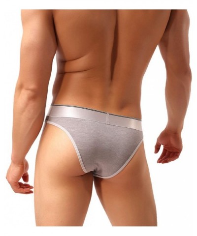 60S Lenzing Modal Bikini Big Pouch Briefs - Gray - CI18Z90NYCO $13.66 Briefs